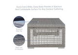 EEI-3599-GRY-WHI-SET Aura 3 Piece Outdoor Patio Wicker Rattan Set By Modway