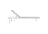 EEI-3610-WHI-GRY Charleston Outdoor Patio Chaise Lounge Chair By Modway