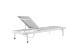 EEI-3610-WHI-GRY Charleston Outdoor Patio Chaise Lounge Chair By Modway