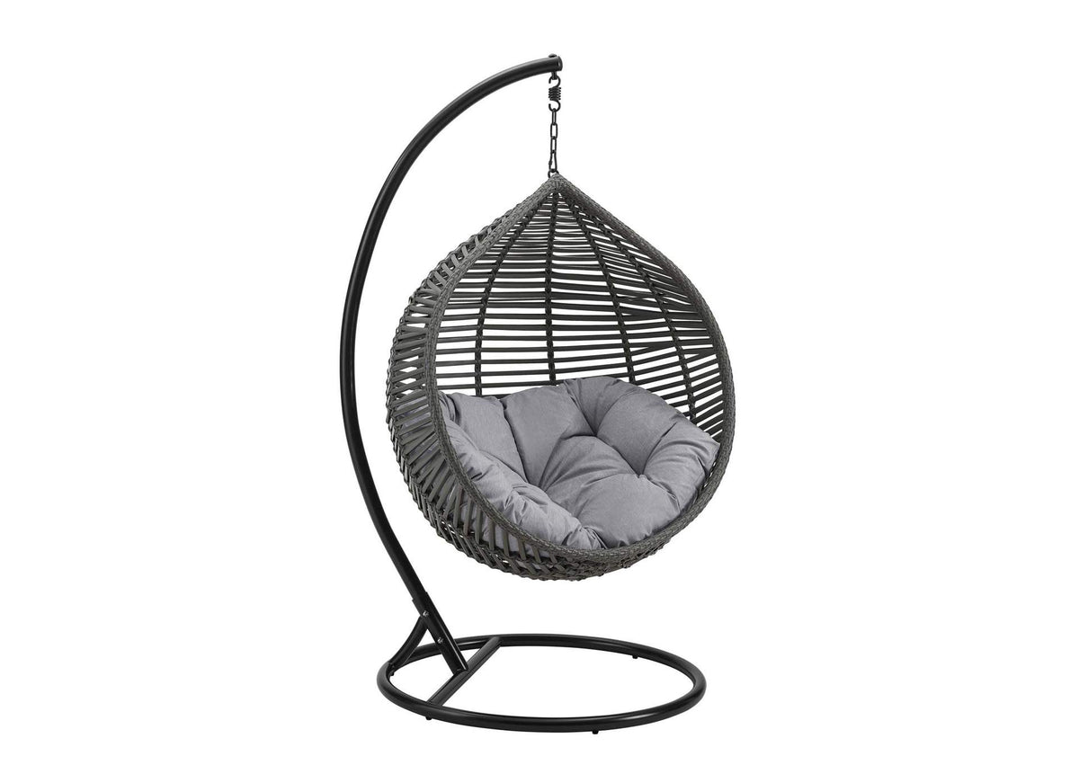 EEI-3614-GRY-GRY Garner Teardrop Outdoor Patio Swing Chair By Modway