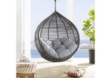 EEI-3614-GRY-GRY Garner Teardrop Outdoor Patio Swing Chair By Modway