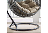 EEI-3614-GRY-MOC Garner Teardrop Outdoor Patio Swing Chair By Modway