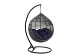 EEI-3614-GRY-NAV Garner Teardrop Outdoor Patio Swing Chair By Modway