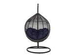 EEI-3614-GRY-NAV Garner Teardrop Outdoor Patio Swing Chair By Modway
