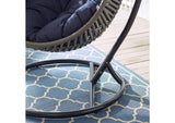 EEI-3614-GRY-NAV Garner Teardrop Outdoor Patio Swing Chair By Modway
