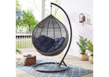 EEI-3614-GRY-NAV Garner Teardrop Outdoor Patio Swing Chair By Modway