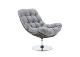 EEI-3616-LGR-GRY Brighton Wicker Rattan Outdoor Patio Swivel Lounge Chair By Modway