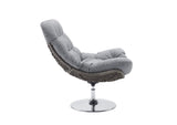 EEI-3616-LGR-GRY Brighton Wicker Rattan Outdoor Patio Swivel Lounge Chair By Modway