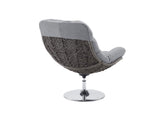 EEI-3616-LGR-GRY Brighton Wicker Rattan Outdoor Patio Swivel Lounge Chair By Modway