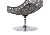 EEI-3616-LGR-GRY Brighton Wicker Rattan Outdoor Patio Swivel Lounge Chair By Modway