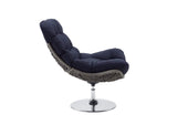 EEI-3616-LGR-NAV Brighton Wicker Rattan Outdoor Patio Swivel Lounge Chair By Modway