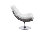 EEI-3616-LGR-WHI Brighton Wicker Rattan Outdoor Patio Swivel Lounge Chair By Modway