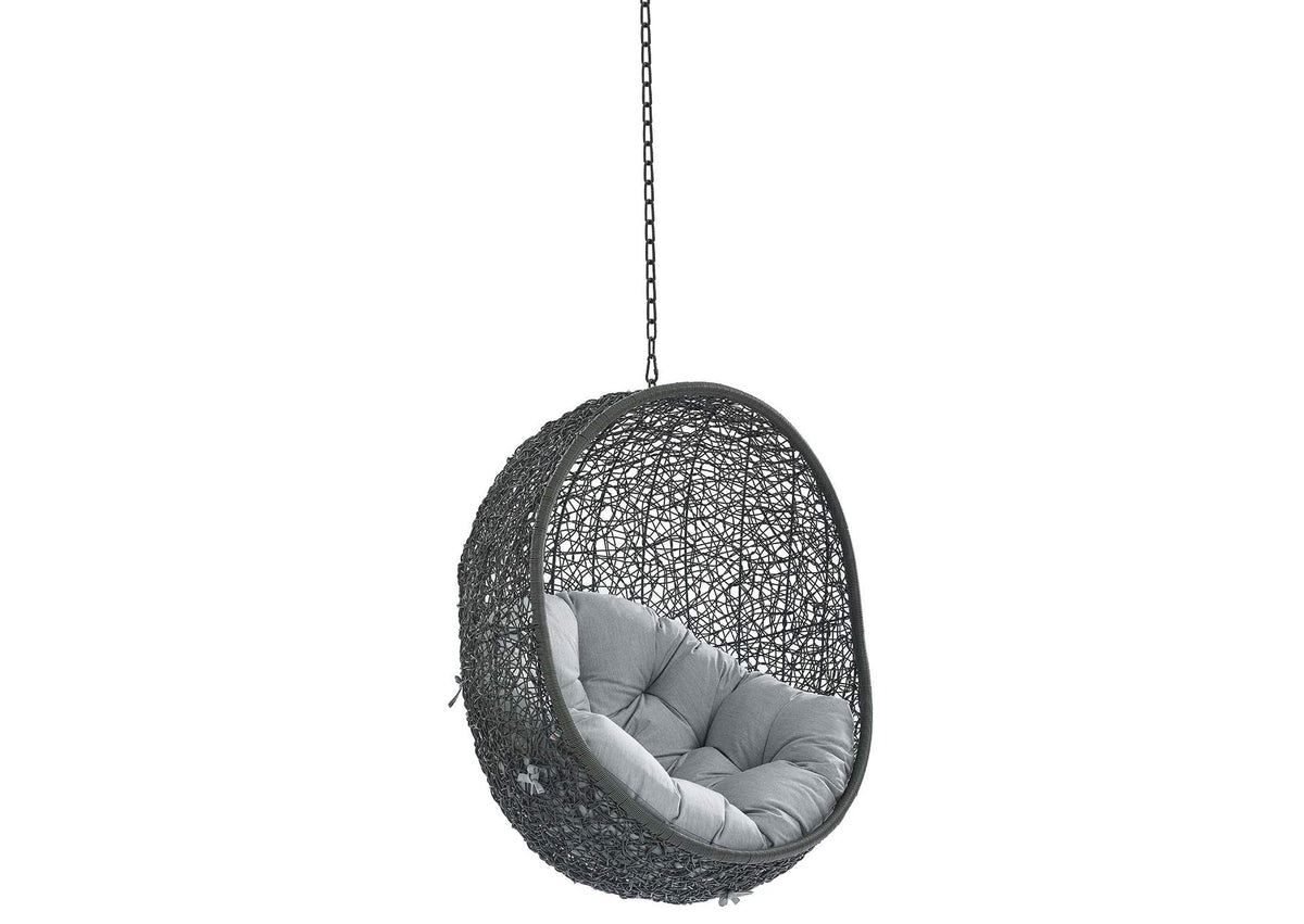 EEI-3634-GRY-GRY Hide Sunbrella® Fabric Swing Outdoor Patio Lounge Chair Without Stand By Modway