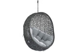 EEI-3634-GRY-GRY Hide Sunbrella® Fabric Swing Outdoor Patio Lounge Chair Without Stand By Modway