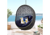 EEI-3634-GRY-NAV Hide Sunbrella® Fabric Swing Outdoor Patio Lounge Chair Without Stand By Modway