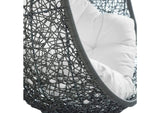 EEI-3634-GRY-WHI Hide Sunbrella® Fabric Swing Outdoor Patio Lounge Chair Without Stand By Modway