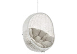 EEI-3634-WHI-BEI Hide Sunbrella® Fabric Swing Outdoor Patio Lounge Chair Without Stand By Modway