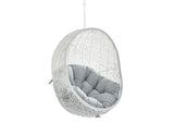 EEI-3634-WHI-GRY Hide Sunbrella® Fabric Swing Outdoor Patio Lounge Chair Without Stand By Modway