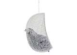 EEI-3634-WHI-NAV Hide Sunbrella® Fabric Swing Outdoor Patio Lounge Chair Without Stand By Modway