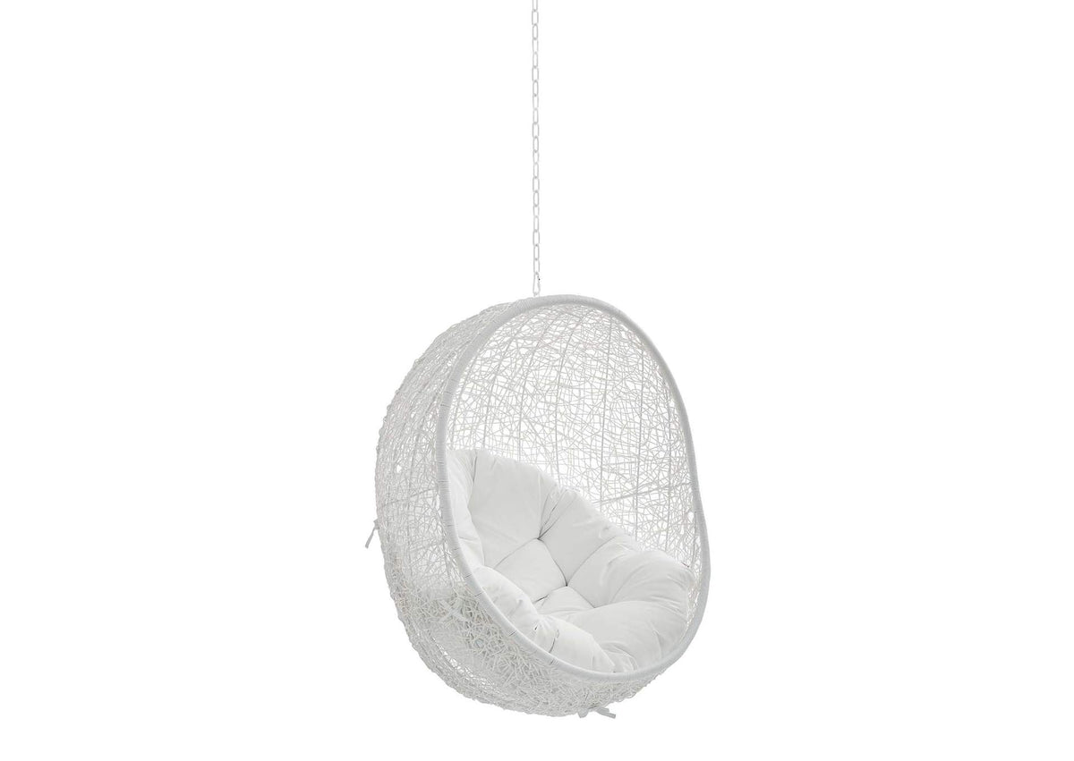 EEI-3634-WHI-WHI Hide Sunbrella® Fabric Swing Outdoor Patio Lounge Chair Without Stand By Modway