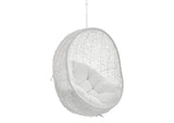 EEI-3634-WHI-WHI Hide Sunbrella® Fabric Swing Outdoor Patio Lounge Chair Without Stand By Modway
