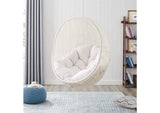 EEI-3634-WHI-WHI Hide Sunbrella® Fabric Swing Outdoor Patio Lounge Chair Without Stand By Modway