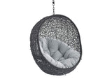 EEI-3635-BLK-GRY Encase Sunbrella® Fabric Swing Outdoor Patio Lounge Chair Without Stand By Modway