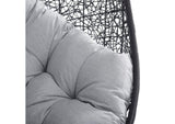 EEI-3635-BLK-GRY Encase Sunbrella® Fabric Swing Outdoor Patio Lounge Chair Without Stand By Modway
