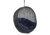 EEI-3635-BLK-NAV Encase Sunbrella® Fabric Swing Outdoor Patio Lounge Chair Without Stand By Modway