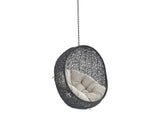 EEI-3636-BLK-BEI Encase Swing Outdoor Patio Lounge Chair Without Stand By Modway