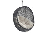 EEI-3636-BLK-BEI Encase Swing Outdoor Patio Lounge Chair Without Stand By Modway
