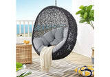 EEI-3636-BLK-GRY Encase Swing Outdoor Patio Lounge Chair Without Stand By Modway