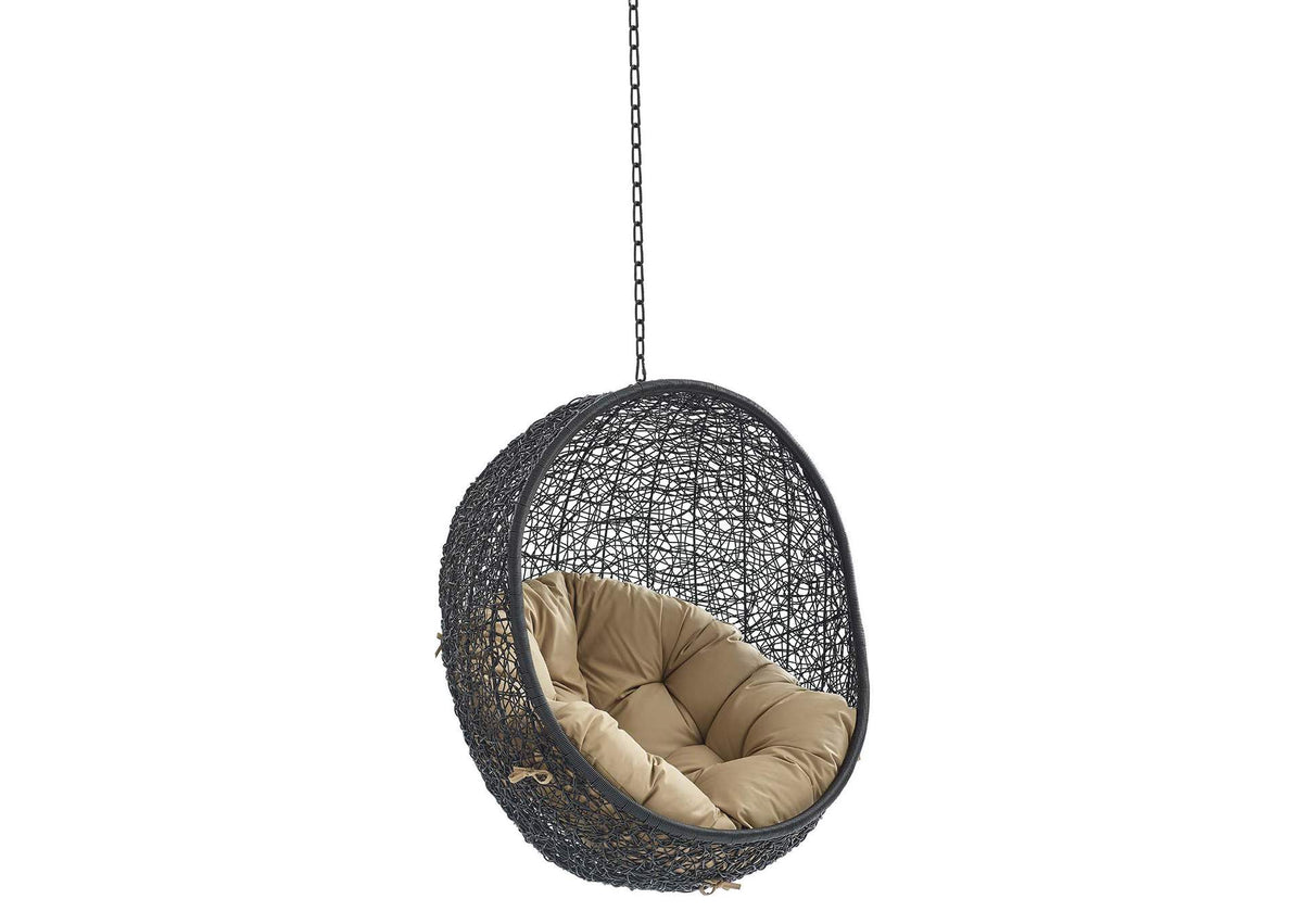 EEI-3636-BLK-MOC Encase Swing Outdoor Patio Lounge Chair Without Stand By Modway