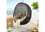 EEI-3636-BLK-MOC Encase Swing Outdoor Patio Lounge Chair Without Stand By Modway