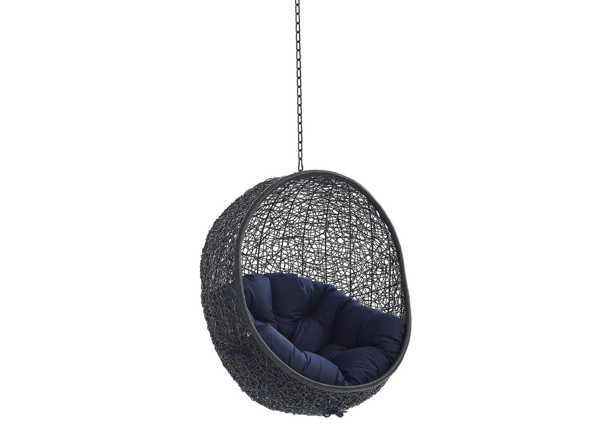 EEI-3636-BLK-NAV Encase Swing Outdoor Patio Lounge Chair Without Stand By Modway