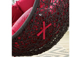 EEI-3636-BLK-RED Encase Swing Outdoor Patio Lounge Chair Without Stand By Modway