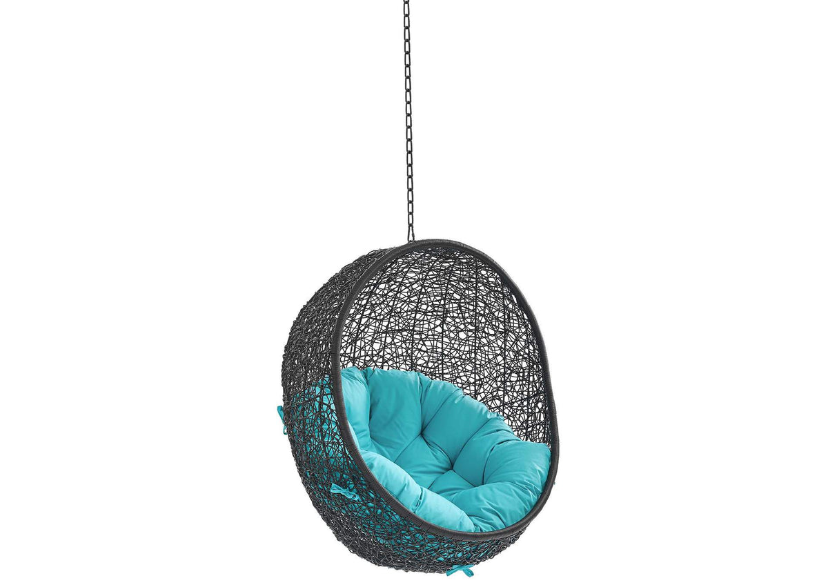 EEI-3636-BLK-TRQ Encase Swing Outdoor Patio Lounge Chair Without Stand By Modway