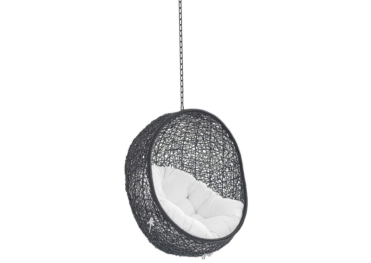 EEI-3636-BLK-WHI Encase Swing Outdoor Patio Lounge Chair Without Stand By Modway