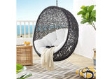 EEI-3636-BLK-WHI Encase Swing Outdoor Patio Lounge Chair Without Stand By Modway