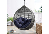 EEI-3637-GRY-NAV Garner Teardrop Outdoor Patio Swing Chair Without Stand By Modway