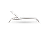 EEI-3721-WHI Savannah Mesh Chaise Outdoor Patio Aluminum Lounge Chair By Modway