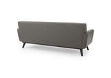 EEI-3733-GRY Engage Top-Grain Leather Living Room Lounge Sofa By Modway