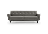 EEI-3733-GRY Engage Top-Grain Leather Living Room Lounge Sofa By Modway