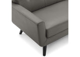 EEI-3733-GRY Engage Top-Grain Leather Living Room Lounge Sofa By Modway