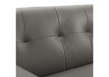 EEI-3733-GRY Engage Top-Grain Leather Living Room Lounge Sofa By Modway