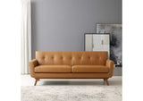EEI-3733-TAN Engage Top-Grain Leather Living Room Lounge Sofa By Modway