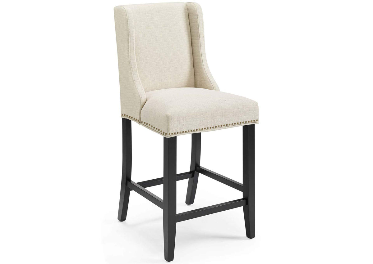 EEI-3735-BEI Baron Upholstered Fabric Counter Stool By Modway