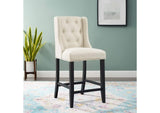 EEI-3739-BEI Baronet Tufted Button Upholstered Fabric Counter Stool By Modway