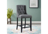 EEI-3739-GRY Baronet Tufted Button Upholstered Fabric Counter Stool By Modway
