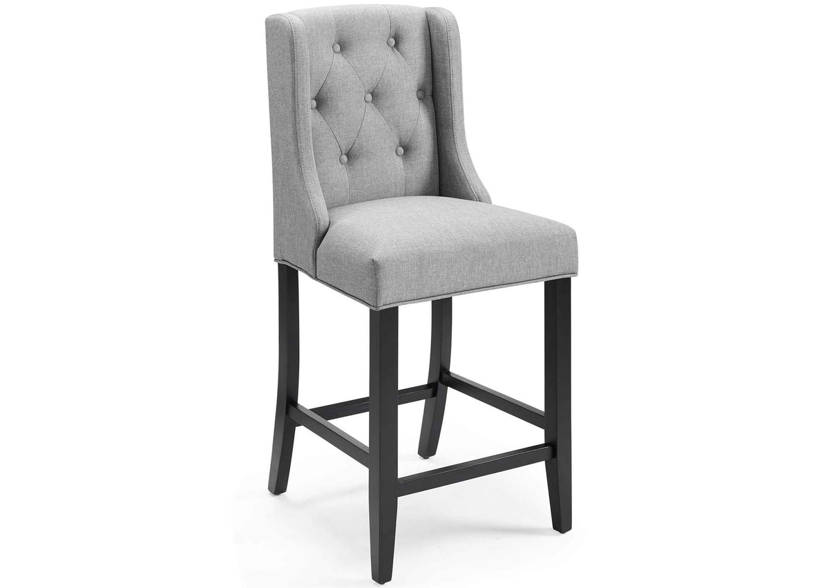 EEI-3739-LGR Baronet Tufted Button Upholstered Fabric Counter Stool By Modway